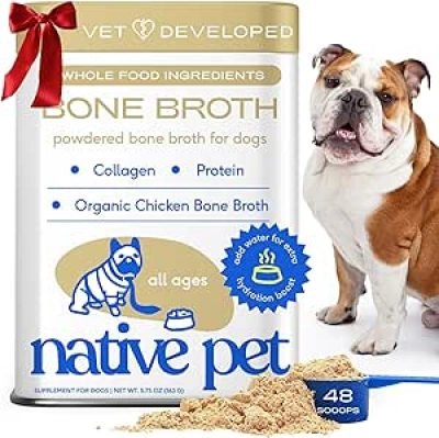 Organic Chicken Bone Broth Powder for Dogs & Cats | Joint Support & Immune Health