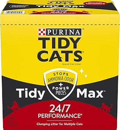 Purina Tidy Cats Clumping Litter 38 lb - Max Odor Control for Multi-Cat Homes