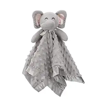 Pro Goleem Elephant Security Blanket for Babies - Soft Minky Lovey Toy, 16 Inch