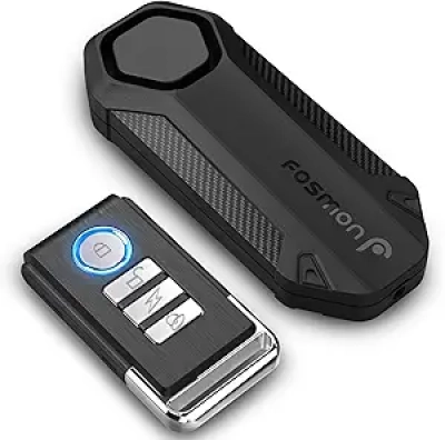 Fosmon 113dB Bike Alarm with Remote - Waterproof Anti-Theft Sensor for E-Bike & Motorcycle