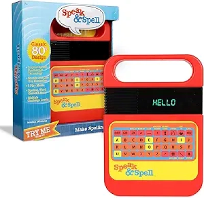 Speak & Spell Electronic Game - 80s Retro Handheld Arcade Learning Toy