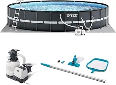 INTEX 26329EH Ultra XTR 18ft Above Ground Swimming Pool Set with Sand Filter