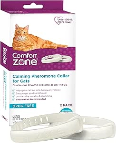 Comfort Zone Cat Calming Collar - 2-Pack for 60 Days of Anxiety Relief