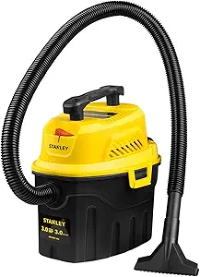 STANLEY 3 Gallon Wet Dry Vacuum - 3 Peak HP Shop Vac for Car & Home Cleaning