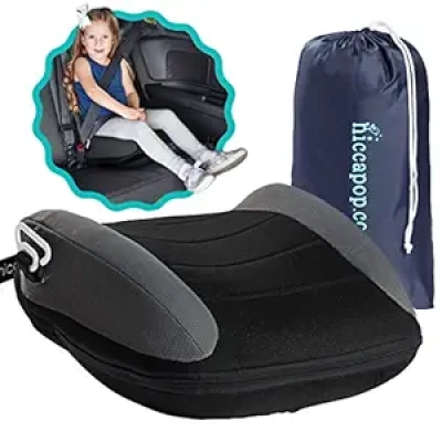 Hiccapop UberBoost Inflatable Booster Car Seat - Portable Travel Seat for Kids