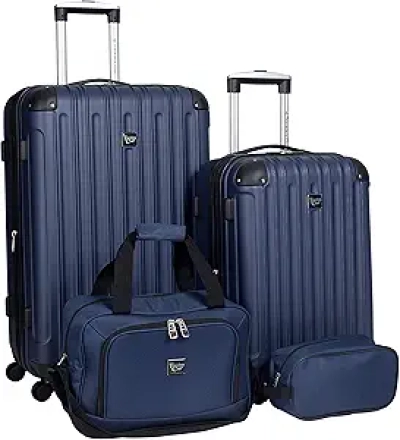 Travelers Club Midtown Hardside 4-Piece Luggage Set - Navy Blue