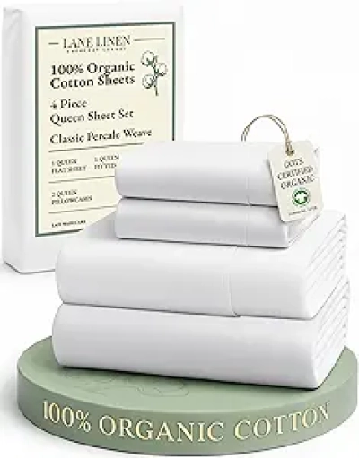 Organic Cotton Queen Sheet Set 100% - Soft, Cooling & Eco-Friendly