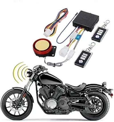 DC 12V Motorcycle Anti-Theft Alarm System with Remote Control & Engine Start