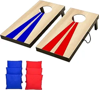 Portable Cornhole Game Set 2ft - Indoor & Outdoor Bean Bag Toss