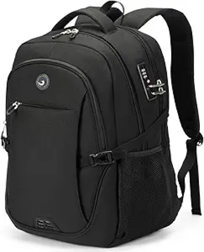 SHRRADOO Anti Theft Laptop Backpack with USB Charging - 17 Inch Computer Bag for Travel