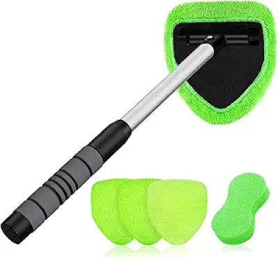 XINDELL Windshield Cleaner Tool - Extendable Car Interior Window Cleaning Kit