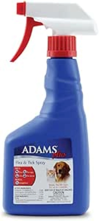 Adams Flea & Tick Spray Plus Precor 16 oz - 2 Pack | Kills Fleas, Ticks & Repels Mosquitoes