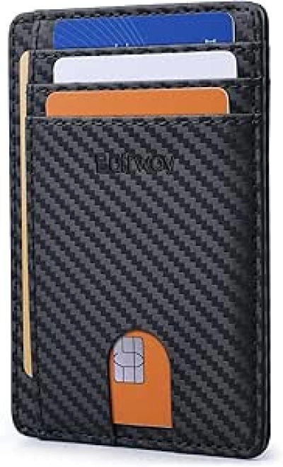 Slim RFID Blocking Wallet for Men & Women | Minimalist Front Pocket Leather Design