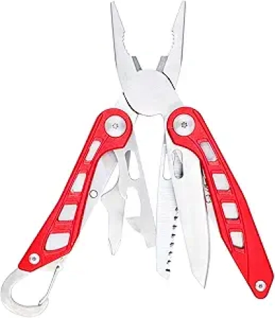 Amazon Basics 8-in-1 Stainless Steel Multitool with Safety Lock & Nylon Sheath