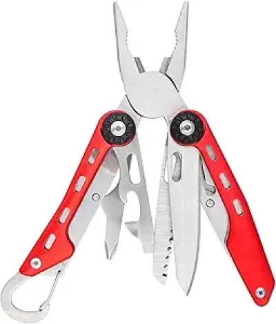 Amazon Basics 10-in-1 Stainless Steel Multitool with Safety Lock & Nylon Sheath