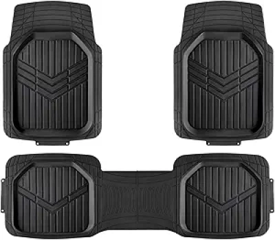 Amazon Basics 3-Piece Heavy Duty PVC Car Floor Mats - Universal Fit SUV & Truck
