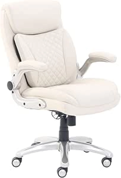 Amazon Basics Ergonomic Executive Office Chair with Lumbar Support & Flip-up Armrests