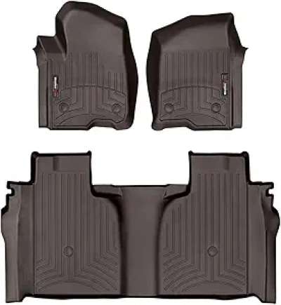 WeatherTech Custom Fit FloorLiners for GMC Sierra 1500 & Chevrolet Silverado 1500/2500HD/3500HD - Cocoa