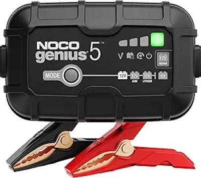 NOCO GENIUS5 5A Smart Battery Charger for 6V/12V Lead-Acid & Lithium Batteries