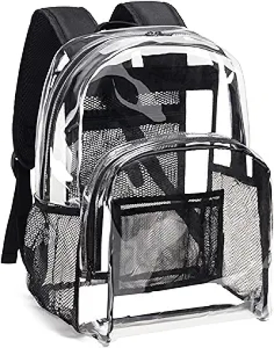 Vorspack Clear Backpack Heavy Duty | Transparent PVC Backpack for College & Work
