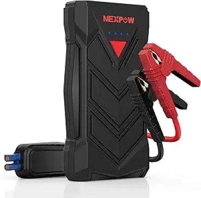 NEXPOW 1000A Portable Car Battery Jump Starter with USB Quick Charge & LED Light