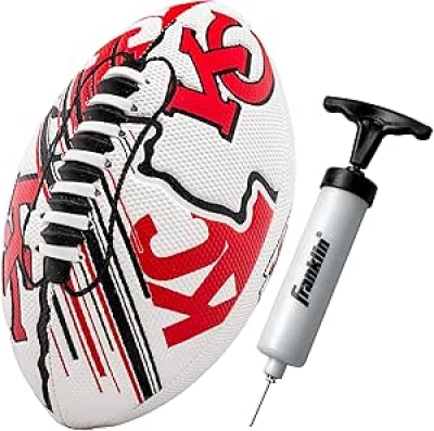 Franklin Sports NFL Kansas City Chiefs Mini Football 8.5" - Official Licensed Youth Football with Air Pump