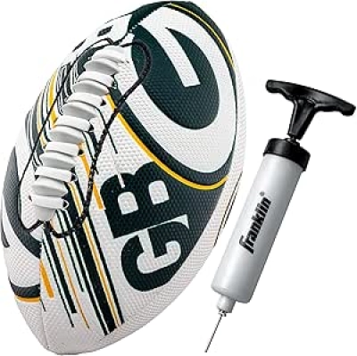 Green Bay Packers Mini Football 8.5" - Official NFL Youth Football with Air Pump