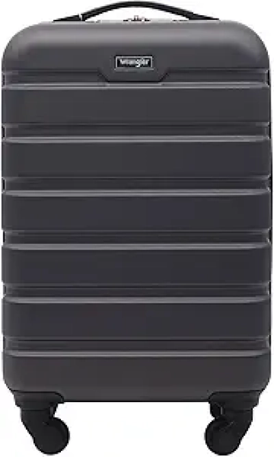 Wrangler 22" Hardside Spinner Carry-On Luggage - Charcoal