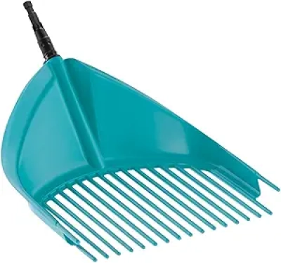 Gardena Combisystem Shovel Rake 36.5cm - 3-in-1 Garden Tool for Leaves & Waste