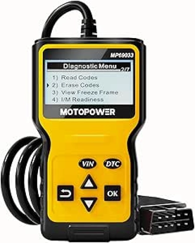 MOTOPOWER MP69033 OBD2 Scanner - Engine Diagnostic Code Reader for All Cars Since 1996