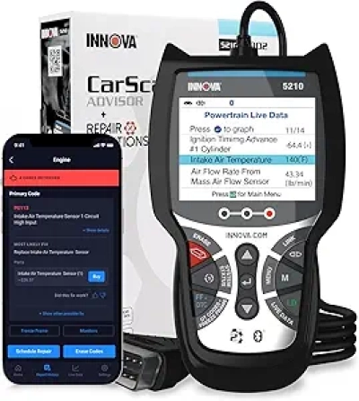 Innova 5210 OBD2 Scanner with Battery Tester & Live Diagnostics