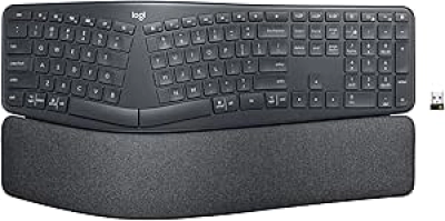 Logitech Ergo K860 Wireless Ergonomic Keyboard | Split Design & Memory Foam Wrist Rest