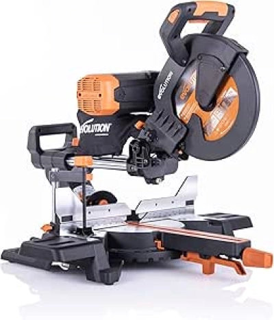 Evolution R255SMS-DB+ 10" Dual Bevel Sliding Miter Saw - Multi-Material Cutting