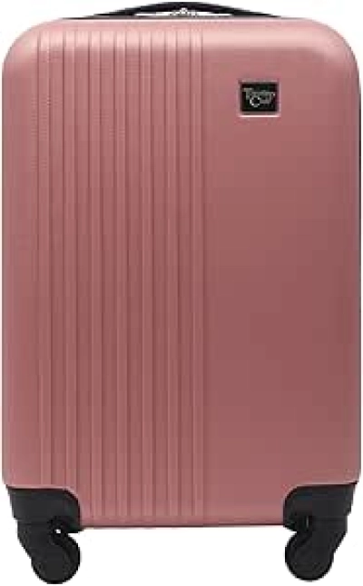 Travelers Club Cosmo 20 Inch Rose Gold Carry On Luggage | 4-Wheel Spinner
