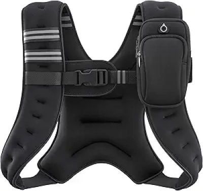 ZELUS Weighted Vest 6-30lb | Adjustable Weight Vest for Men & Women with Reflective Strips
