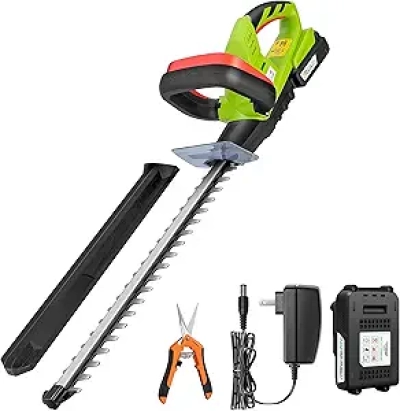VIVOSUN 20" Cordless Hedge Trimmer - 20V Dual-Action Laser Blade Bush Trimmer