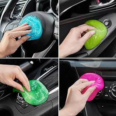 Car Cleaning Gels 4-Pack - Universal Auto Detailing Putty & Interior Cleaner