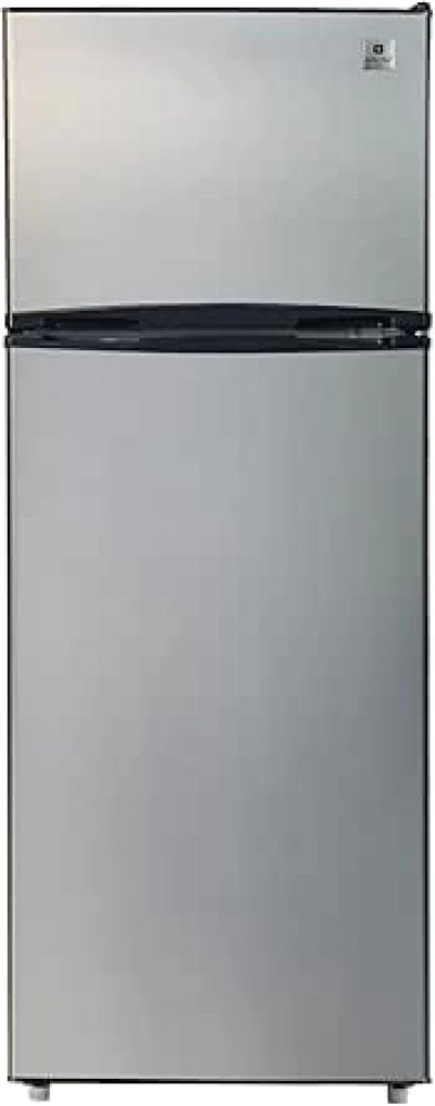 ARCTIC CHEF 2 Door Apartment Refrigerator 7.5 Cu Ft Stainless Steel Freezer
