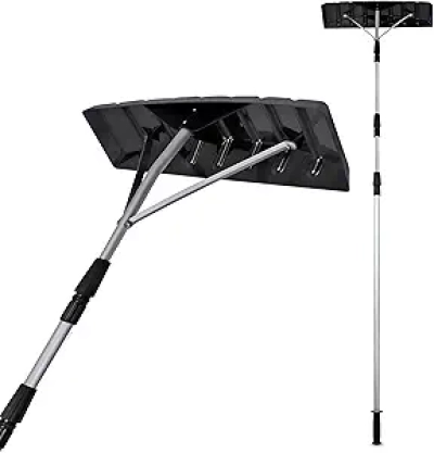 21 Feet Snow Rake Roof Shovel - Extendable Aluminum Handle | Heavy Duty Cleaning