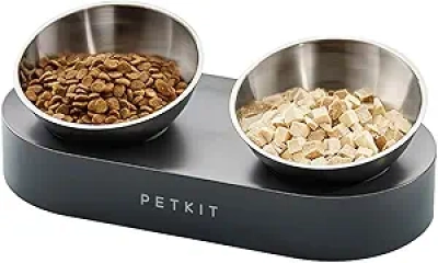 PETKIT CYBERTAIL Raised Stainless Steel Cat Bowl - Anti-Vomit, Non-Slip Feeding Bowl for Cats & Small Dogs