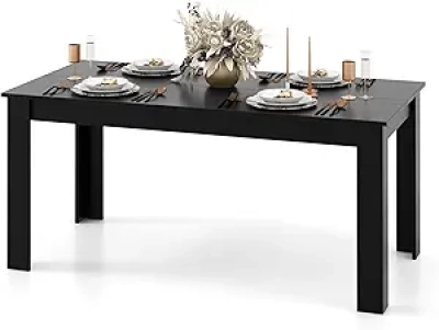 Giantex 63" Dining Table for 6 - Farmhouse Kitchen Table, 330Lbs Capacity