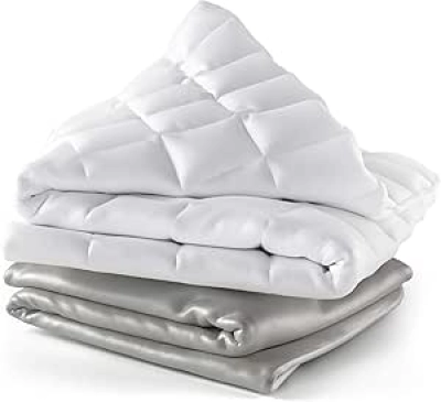 Cooling Weighted Blanket Queen 15lbs - Bamboo Rayon Cover | Cosy House