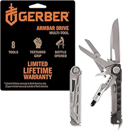 Gerber Gear Armbar Drive 8-in-1 Pocket Knife EDC Multitool | 2.5" Blade
