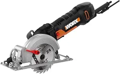 Worx WX439L 4.5" Electric Compact Circular Saw - One-Hand Operation & 2" Cutting