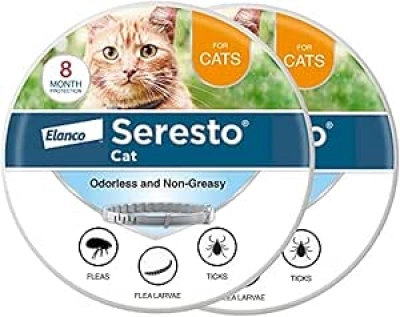 Seresto Cat Flea & Tick Collar - 8 Month Protection (Pack of 2)