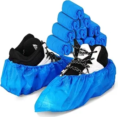 100 Pack Disposable Shoe Covers - Waterproof Non-Slip Boot Protectors