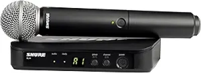 Shure BLX24/SM58 Wireless Microphone System - 300ft Range, 14-Hour Battery