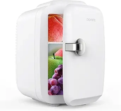 CROWNFUL Mini Fridge 4L Portable Cooler & Warmer - Skincare, Cosmetics & Beverage