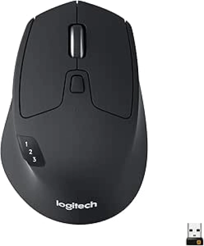 Logitech M720 Triathlon Wireless Mouse - Multi-Device Bluetooth & USB