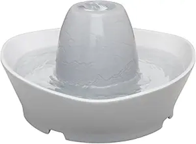 PetSafe Ceramic Pet Fountain 60 oz - Quiet Water Fountain for Cats & Small Dogs